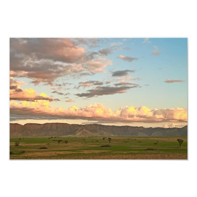 Clouds at Namibia Golden Hour Photo Print (Front)