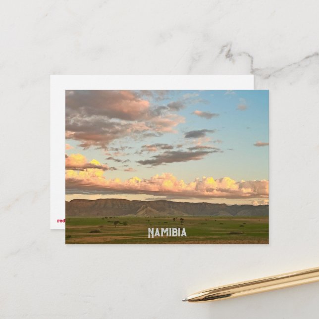 Clouds at Namibia Golden Hour Postcard (Front/Back In Situ)