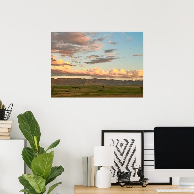 Clouds at Namibia Golden Hour Poster (Home Office)