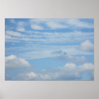 Clouds at the Beach Poster