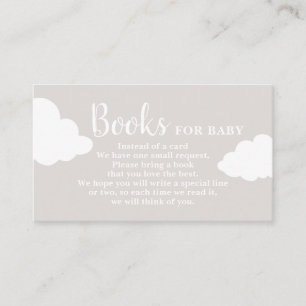 Clouds Baby Shower Books for Baby Card