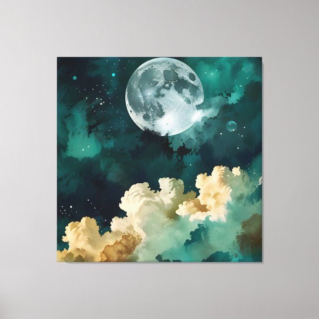 Clouds Beneath the Moon Canvas Print (Front)