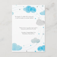 Clouds Bereavement Thank You Card