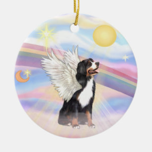 Clouds - Bernese Mountain Dog Ceramic Ornament