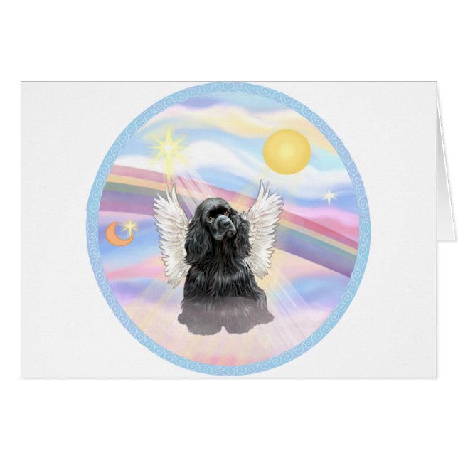 Clouds - Black Cocker Spaniel (Front Horizontal)