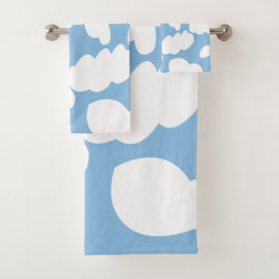 Clouds Blue Sky Clouds Bath Towel Set