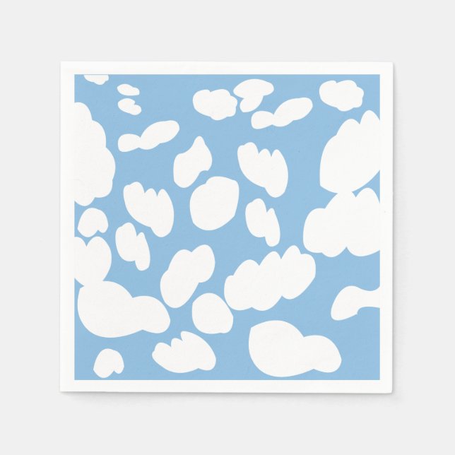 Clouds Blue Sky Clouds Party Napkin (Front)