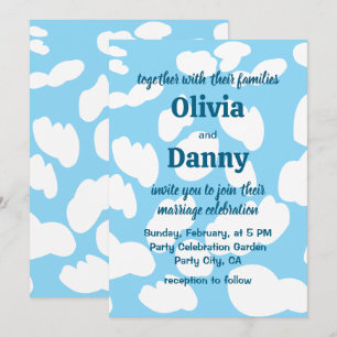 Clouds Blue Sky Clouds Wedding Invitation