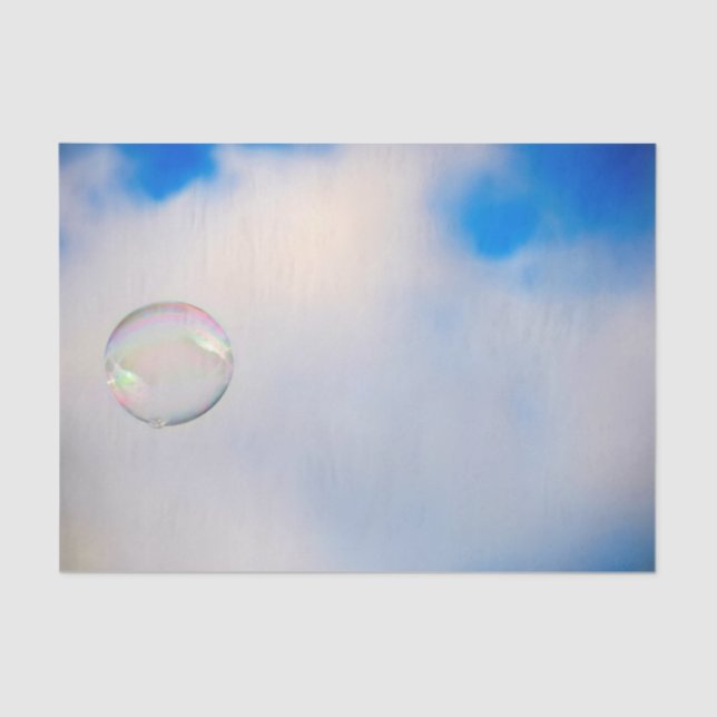 Clouds Bubble Beautiful Blue White Sky Tissue Paper (Front)
