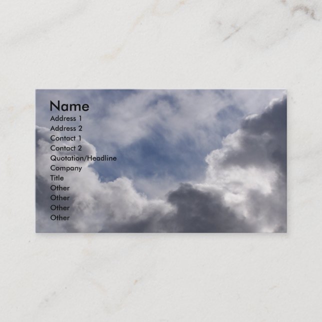 Clouds Business Card (Front)