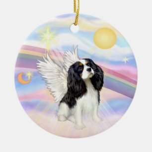 Clouds - Cavalier King Charles (tri) Ceramic Ornament