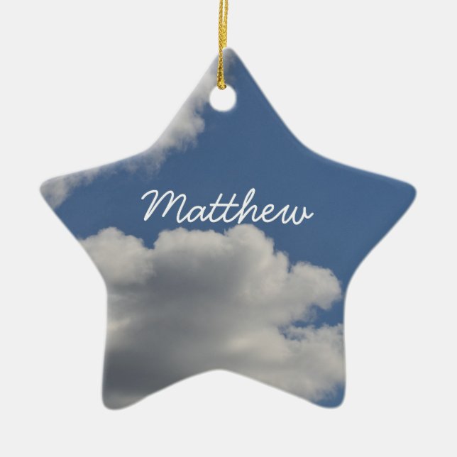 Clouds Ceramic Ornament (Front)