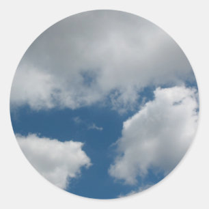 clouds classic round sticker