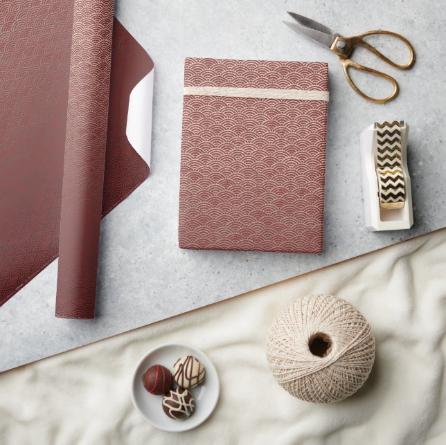 Clouds | Cranberry Ombre Wrapping Paper (Crafts)