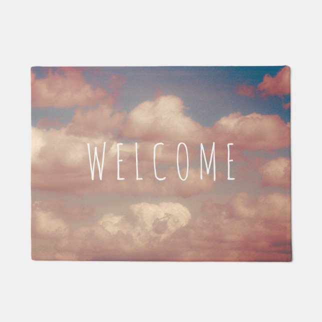 Clouds Custom WELCOME Doormat (Front)
