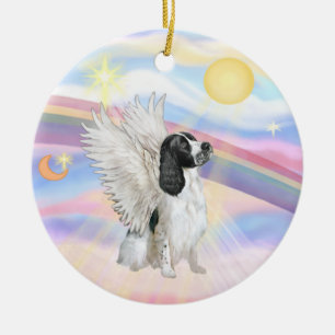 Clouds - English Springer Spaniel Ceramic Ornament