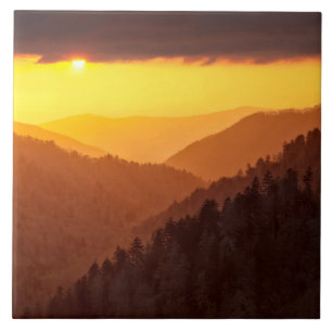 Clouds Fills Valley, Tennessee Ceramic Tile