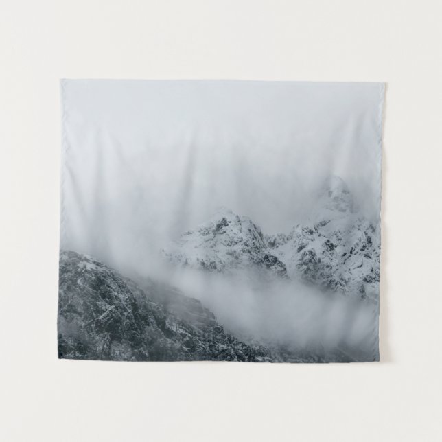 Clouds flowing over mountains tapestry (Front (Horizontal))