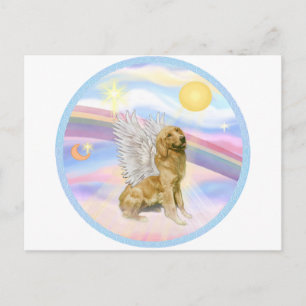 Clouds - Golden Retriever (B1) Angel Postcard