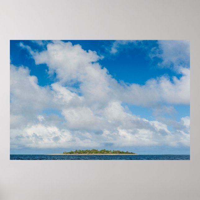 Clouds Hover Over Little Island Poster (Front)