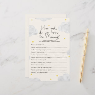 Clouds How Well Do You know Mummy Baby Shower Game