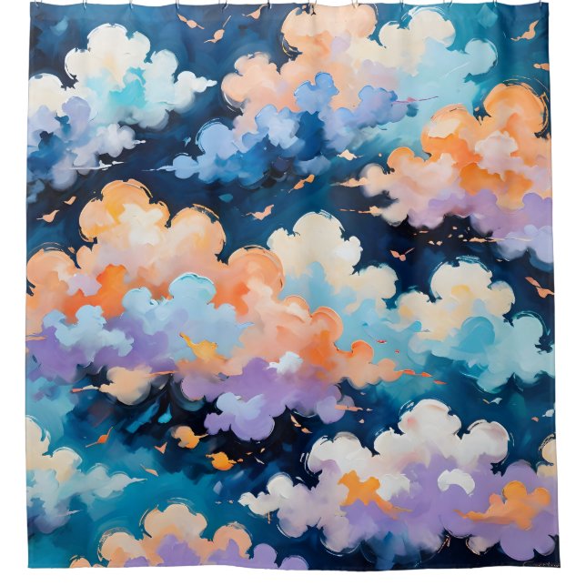 Clouds in Motion Shower Curtain (Front)