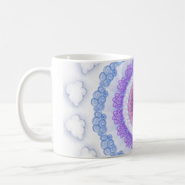 Clouds in my Coffee floral swirl mug (Left)
