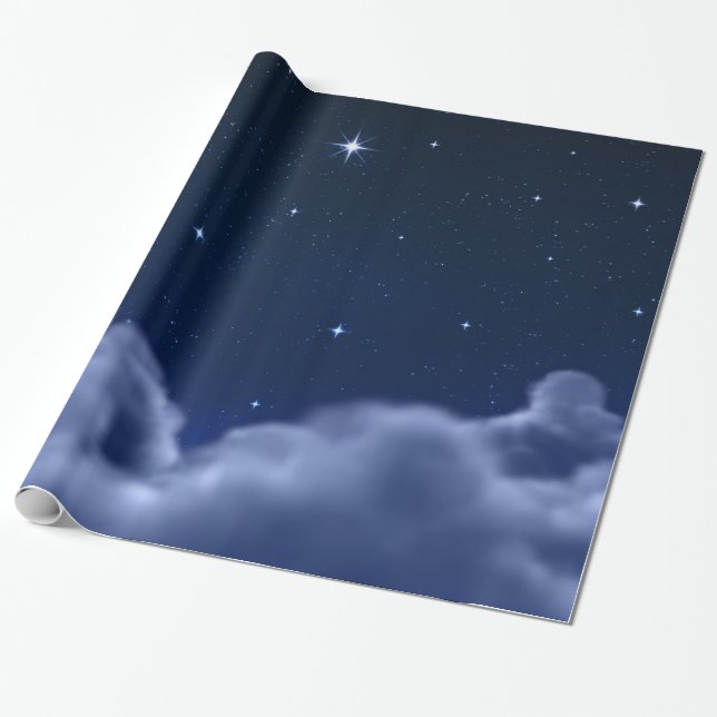 Clouds in Space Wrapping Paper (Unrolled)