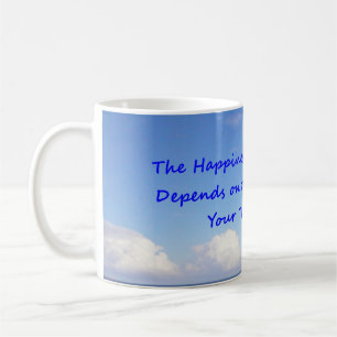 Clouds in the blue sky printed on a coffee mug