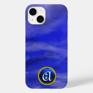 CLOUDS IN THE BLUE SKY SAPPHIRE GEM STONE MONOGRAM Case-Mate iPhone 14 CASE