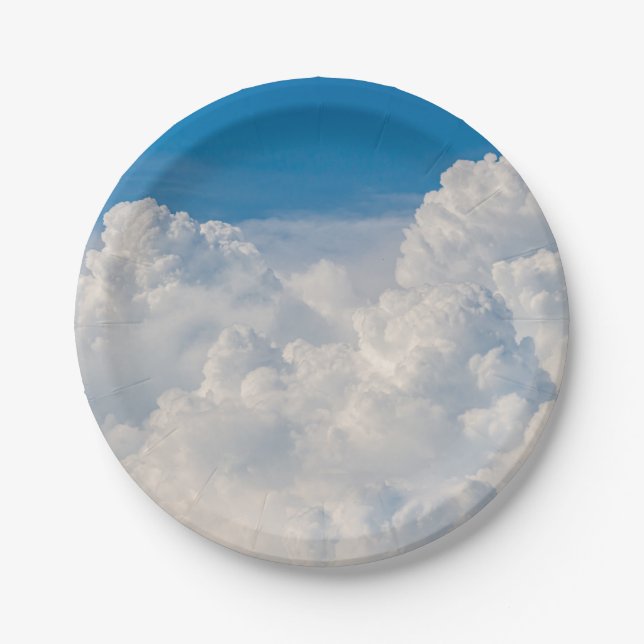 Clouds in the Sky Paper Plate (Front)