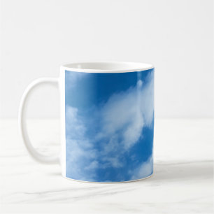 Clouds in the Sky White and Blue  Coffee Mug