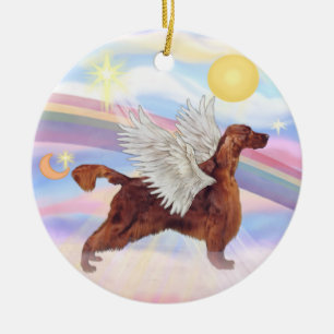 Clouds - Irish Setter Ceramic Ornament