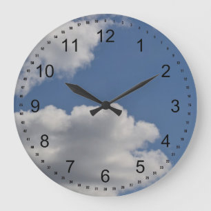 Clouds Large Clock