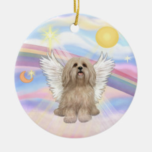 Clouds - Lhasa Apso (cream) Ceramic Ornament