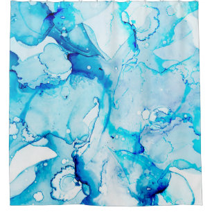 Clouds Macro. Sapphirine and White color Spots. Oc Shower Curtain