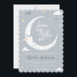 Clouds, moon & star baby shower invitation<br><div class="desc">Dream big little one clouds,  moon & star baby shower invitation. Beautiful illustration and script text. Part of a collection</div>