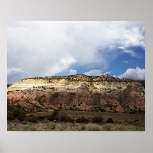 Clouds Moving In Over New Mexico Mountains Colour Poster