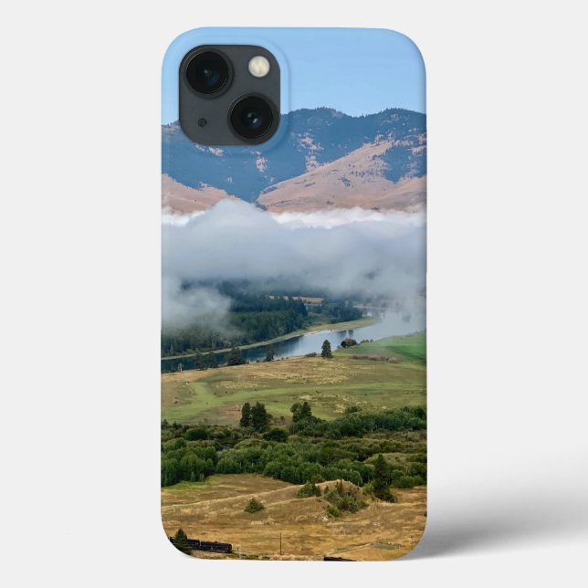 Clouds Over Flathead River iPhone Cases (Back)