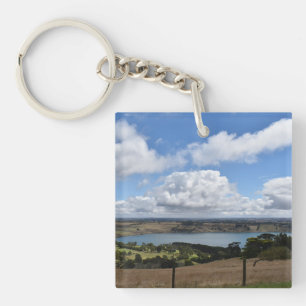 Clouds over Lake Gnotuk Camperdown Key Ring