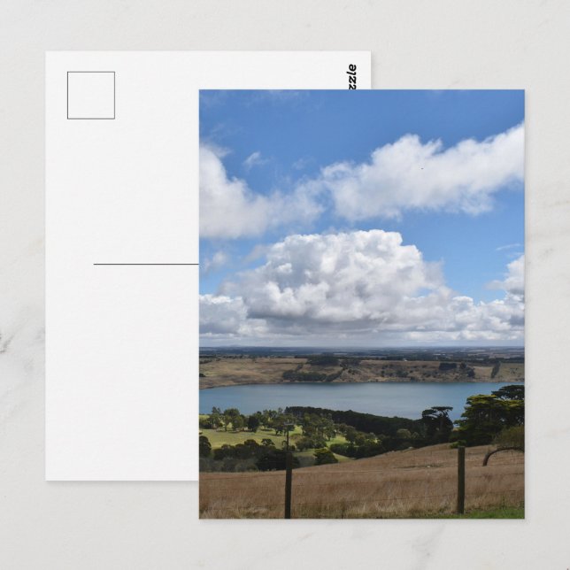 Clouds over Lake Gnotuk Camperdown Postcard (Front/Back)