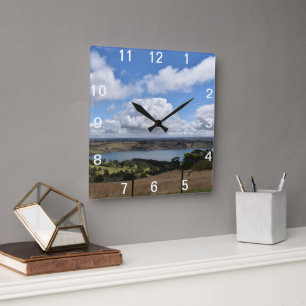 Clouds over Lake Gnotuk Camperdown Wall Clock