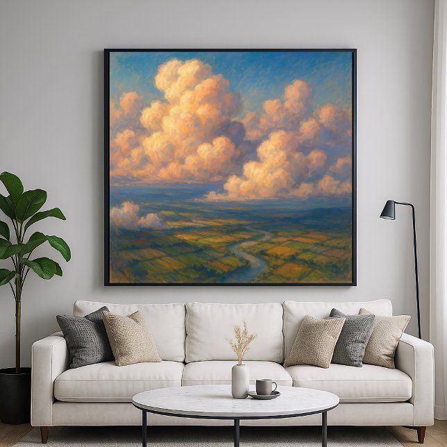 Clouds Over Landscape - Pastel Painting Style Poster (Creator Uploaded)