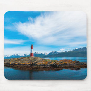 Clouds over lighthouse near Ushuaia, Argentina Mouse Pad