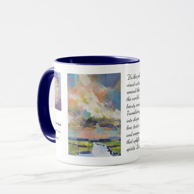 Clouds Over Marsh Painting / Artist Larry Lerew Mug (Front Left)
