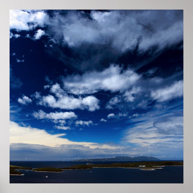 Clouds over Mediterranean Sea Poster (Front)