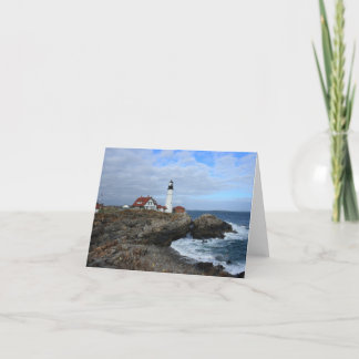 Clouds Over Portland Head Lighthouse Card
