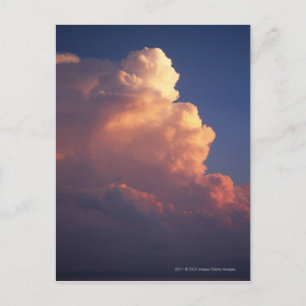 Clouds over sea at sunset postcard