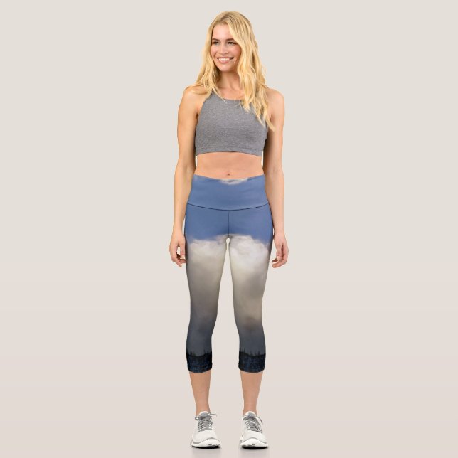 Clouds Over the Ridge Capri Leggings (Front)