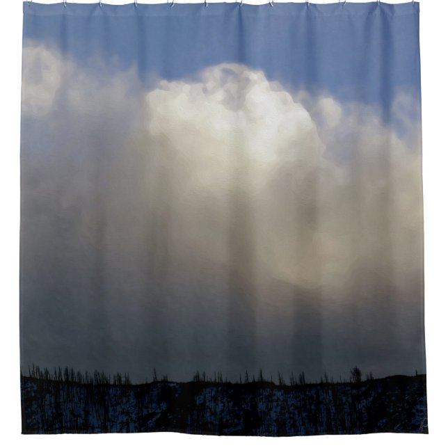 Clouds Over the Ridge Shower Curtain (Front)